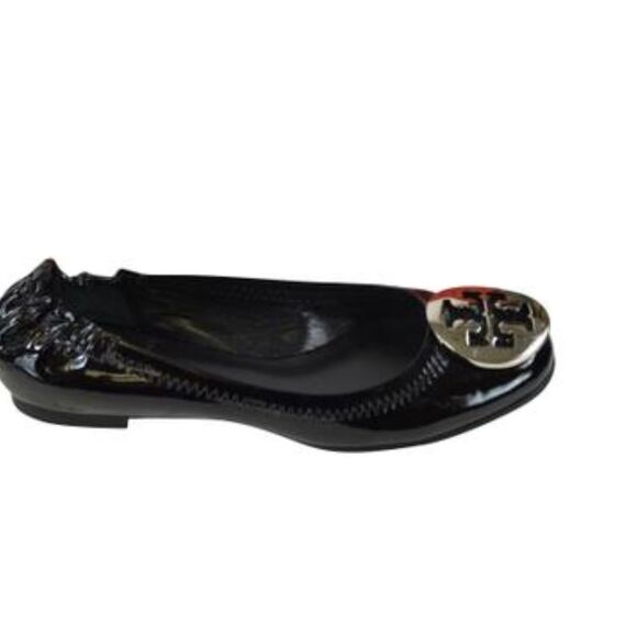 Tory Burch Black Classic Reva Patent Flats 5 - Picture 4 of 6